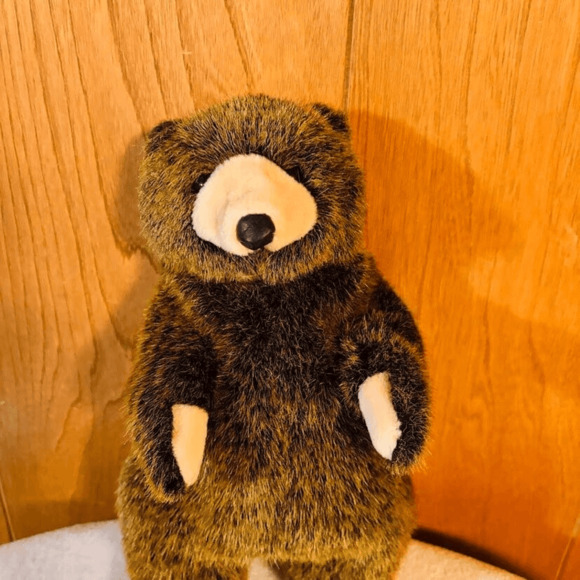 Folkmanis FolkTails Brown Bear Plush Hand Puppet Stuffed Animal 14” Toy - Picture 3 of 7
